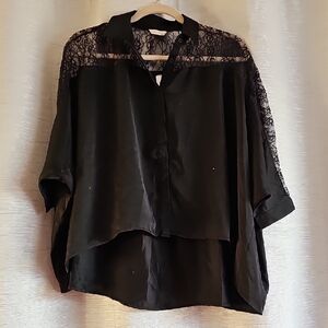Elegant Black Lace Women's Top